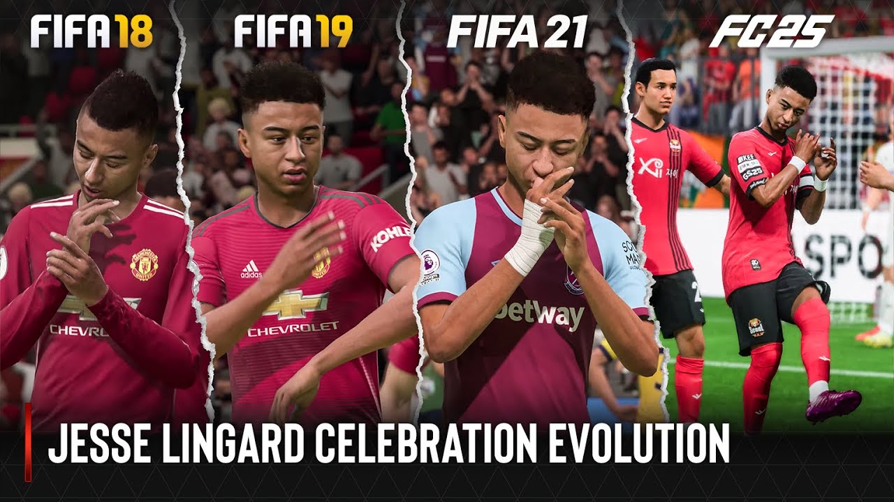 Эволюция празднования Джесси Лингарда в FIFA | 2018 - 2025 |