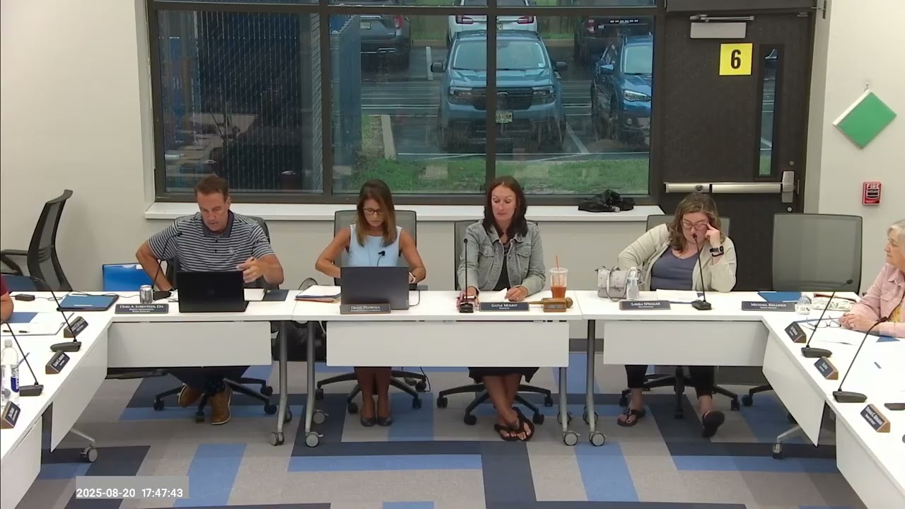 MTSD BOE Meeting:  8/20/2025