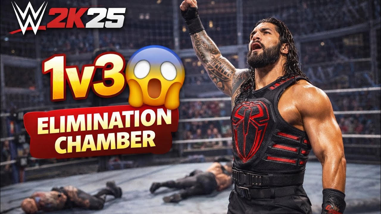 I Won a 1v3 Elimination Chamber with Roman Reigns… Under 10 Minutes 😳 | WWE 2K25