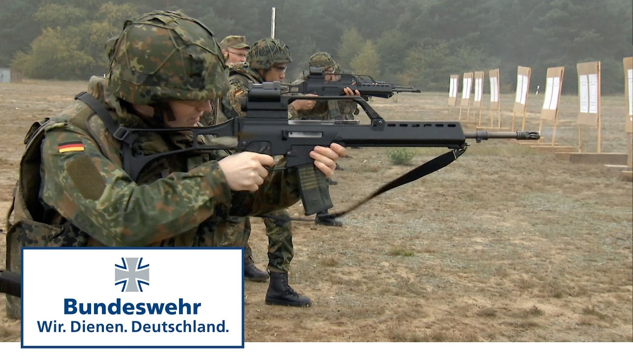 Schie&szlig;ausbildung mit der Pistole P8 und dem Gewehr G36 - Bundeswehr