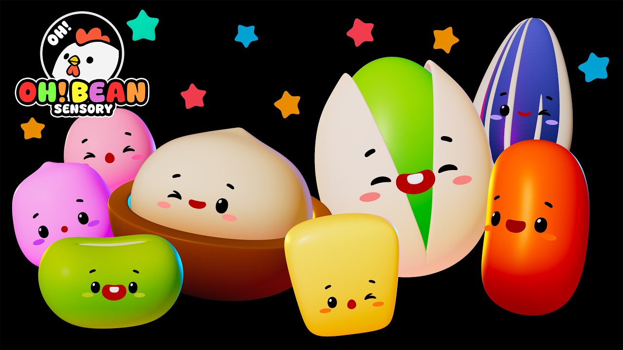 Happy Bean Hop Dance  | 4K 60FPS | Visual Stimulation Animation | Oh! Bean Sensory