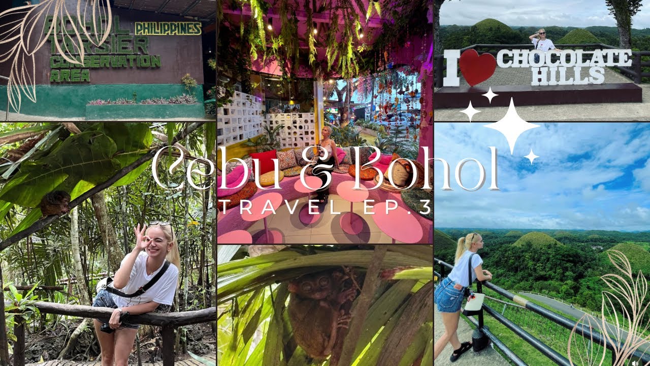 🌴ボホール島3日目✨チョコレートヒルズ＆ターシャ🐒グルメ三昧🍴ビーチ夜遊び🔥 | Bohol Day3: Chocolate Hills, Tarsier & Fire Show🌊