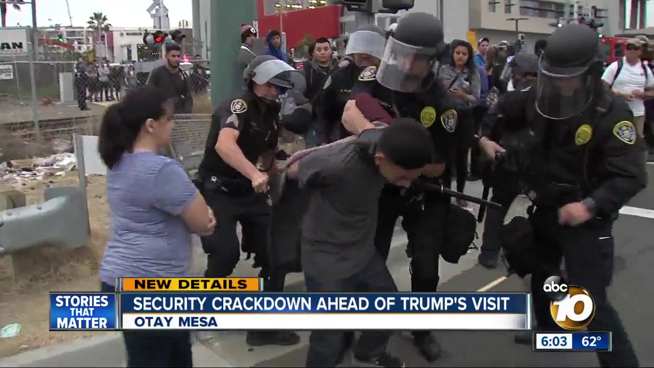 Security crackdown ahead of Trump's visit