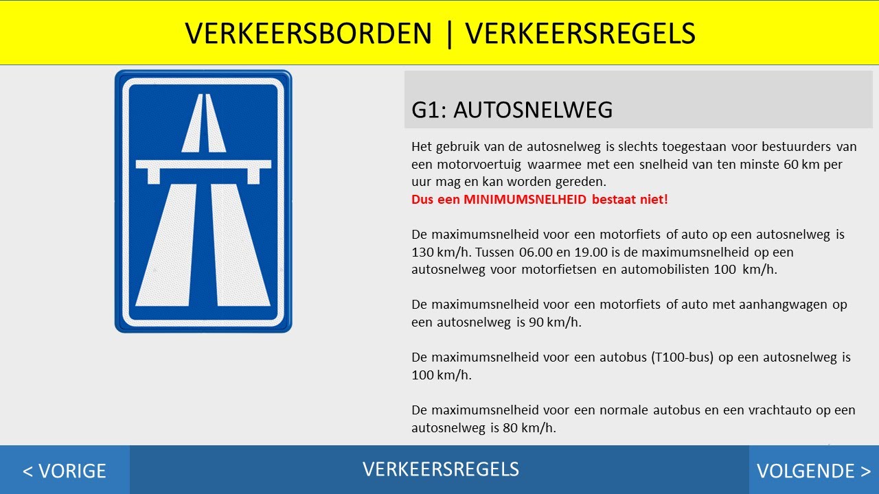 Verkeersregels - Verkeersborden - Autotheorie - Scootertheorie - Motortheorie - Theoriecursus.nl