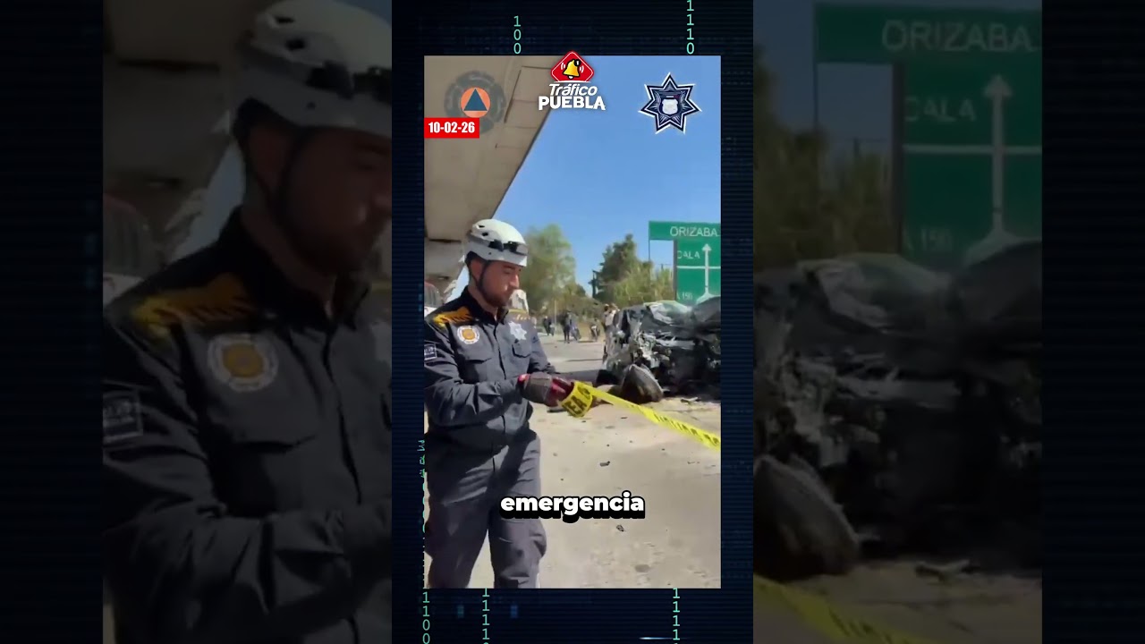 🚨💥 Fatal choque ocurri&oacute; en la lateral de la autopista M&eacute;xico-Puebla.