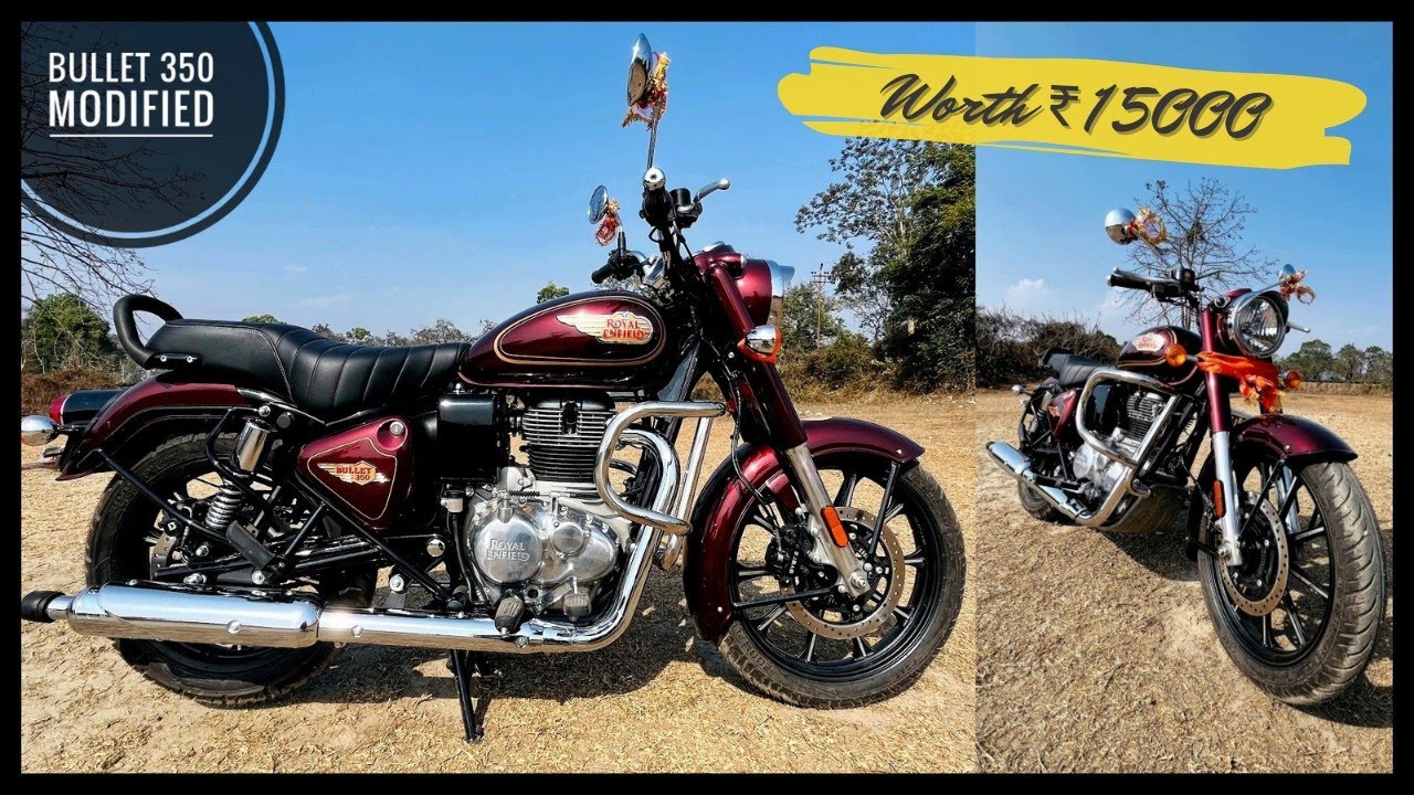 Bike lete hi karwali fully modify 😍😍🔥 | 2024 Royal Enfield Bullet 350 Maroon Modification.