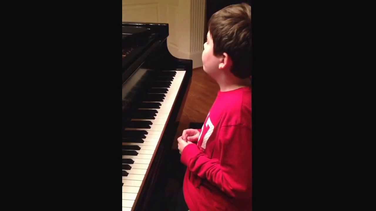 Grandfather clock chimes on the piano... Westminster, St. Michael and Whittington