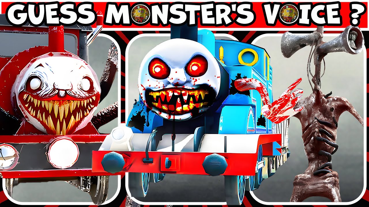 Guess the MONSTER'S VOICE? Choo Choo Charles, Siren Head, Cursed Thomas, Thomas the Tank Engine