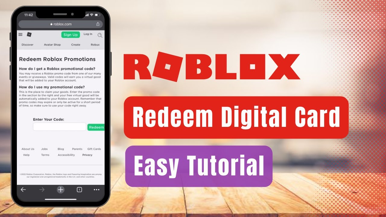 How to Redeem a Digital Roblox Gift Card !