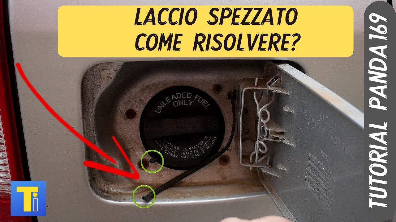 Come sostituire il Laccio rotto del tappo serbatoio FIAT Panda 169