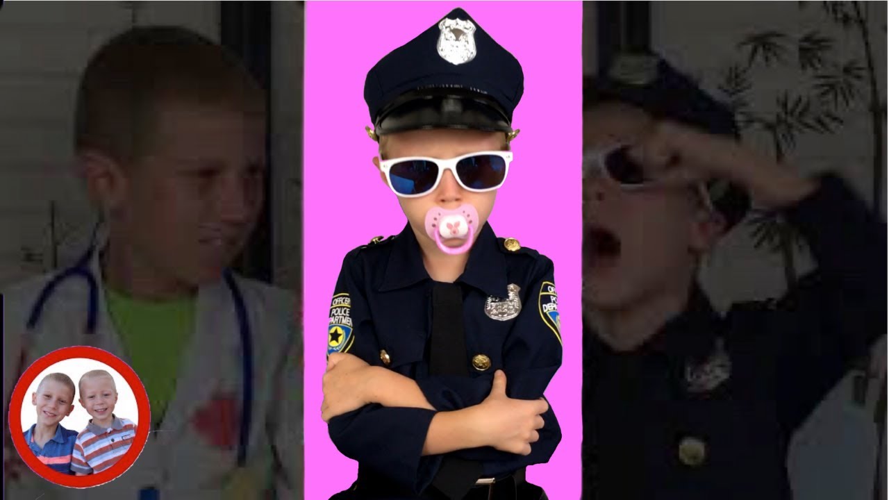 Больной полицейский👮&zwj;♀️ #шорты Майк и Джейк притворяются, что играют / Доктор набор игрушек