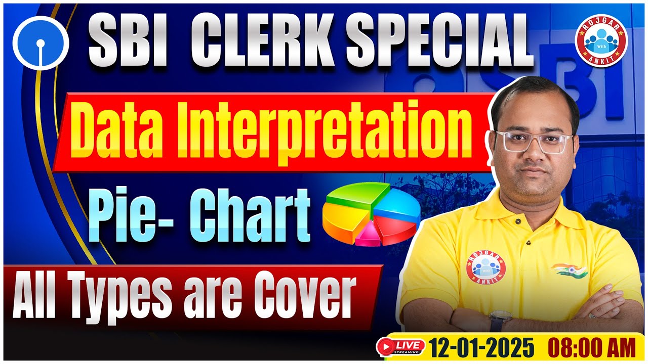 SBI Clerk Data Interpretation | Pie Chart Data Interpretation SBI Clerk by Tarun Sir