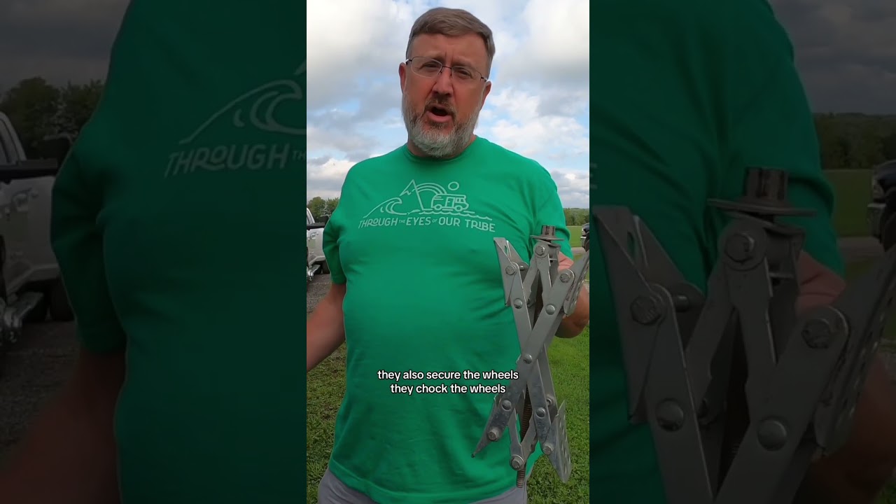 10 Outdoor RV Essentials - X Chocks - Full video on our channel #rvlife #rv #xchocks #tirechocks