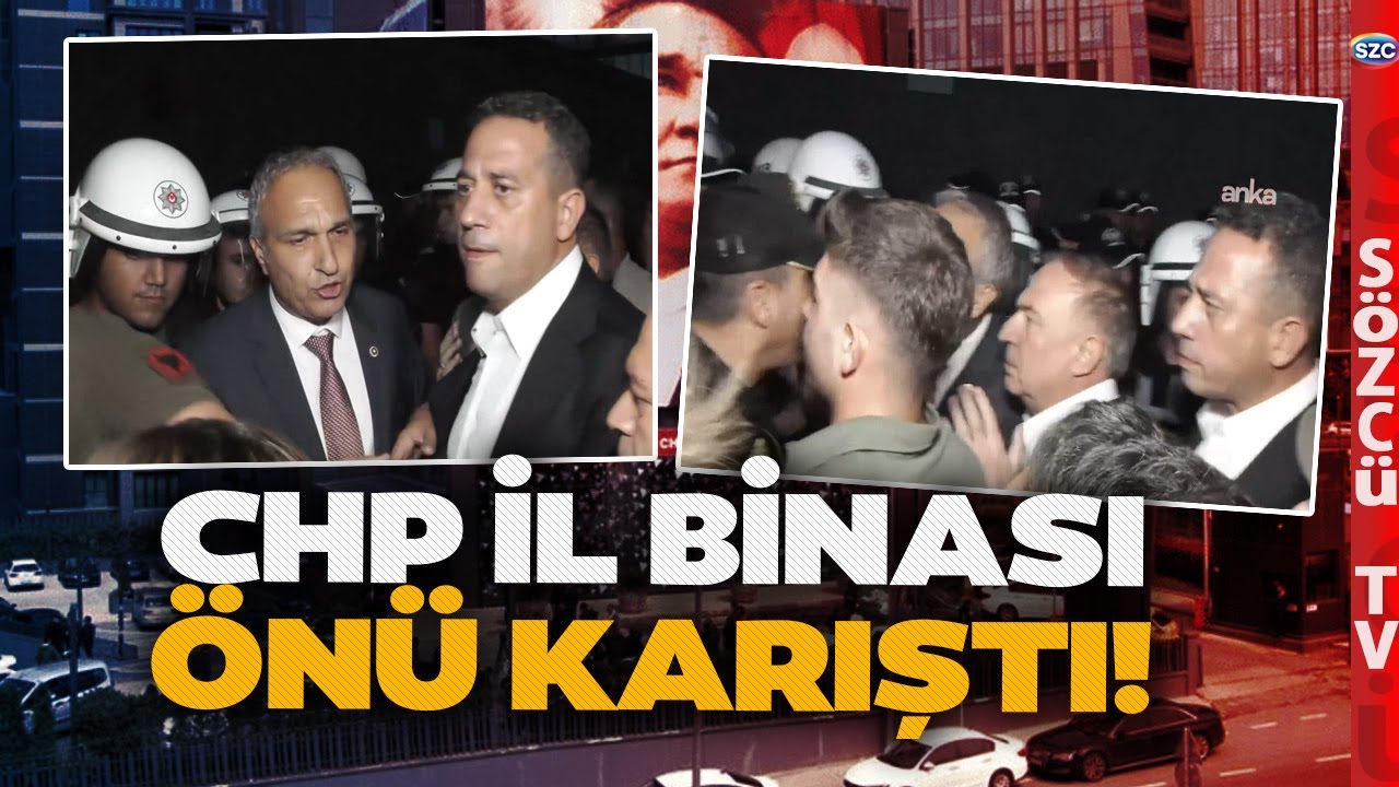CHP İstanbul İl Binası &Ouml;n&uuml;nde Polis Bariyeri! &Ouml;zg&uuml;r &Ouml;zel ve Delegeler Ayağa Kalktı! İşte Detaylar!