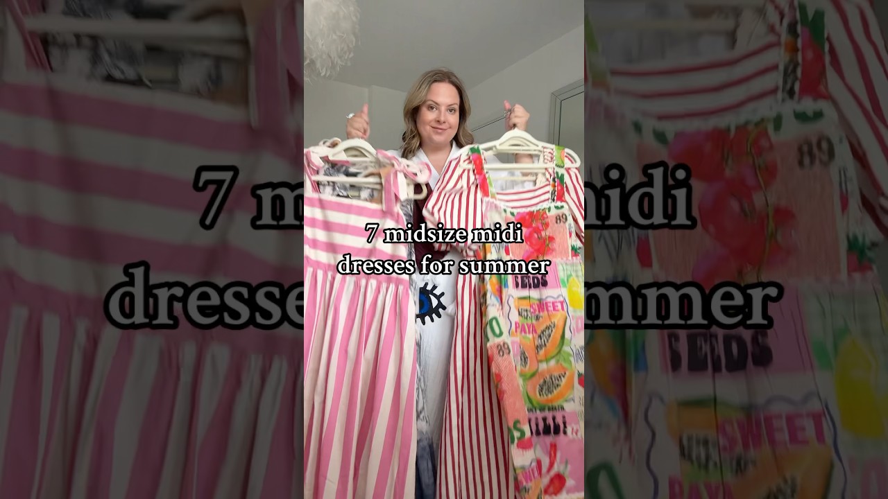 7 midsize midi dresses for summer #midsizestyle #summerfashion #summerclothes