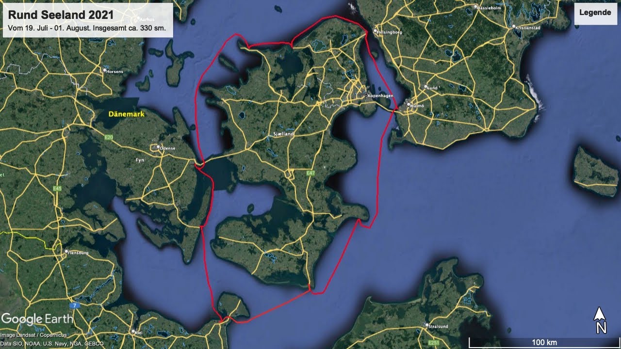 Ostseesegeln: Rund Seeland (1. Teil) 2021 mit unserer 