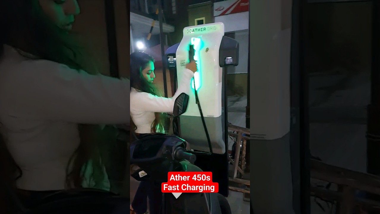 Ather 450s fast charging | Ather Grid #ather450 #electricscooter #shortvideo #viral