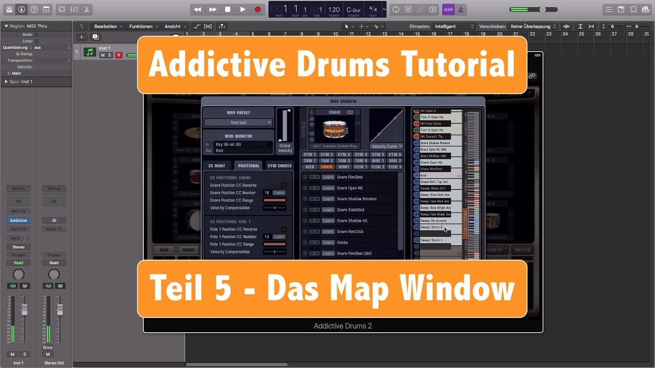 Addictive Drums Tutorial Teil 5 - Das Map Window