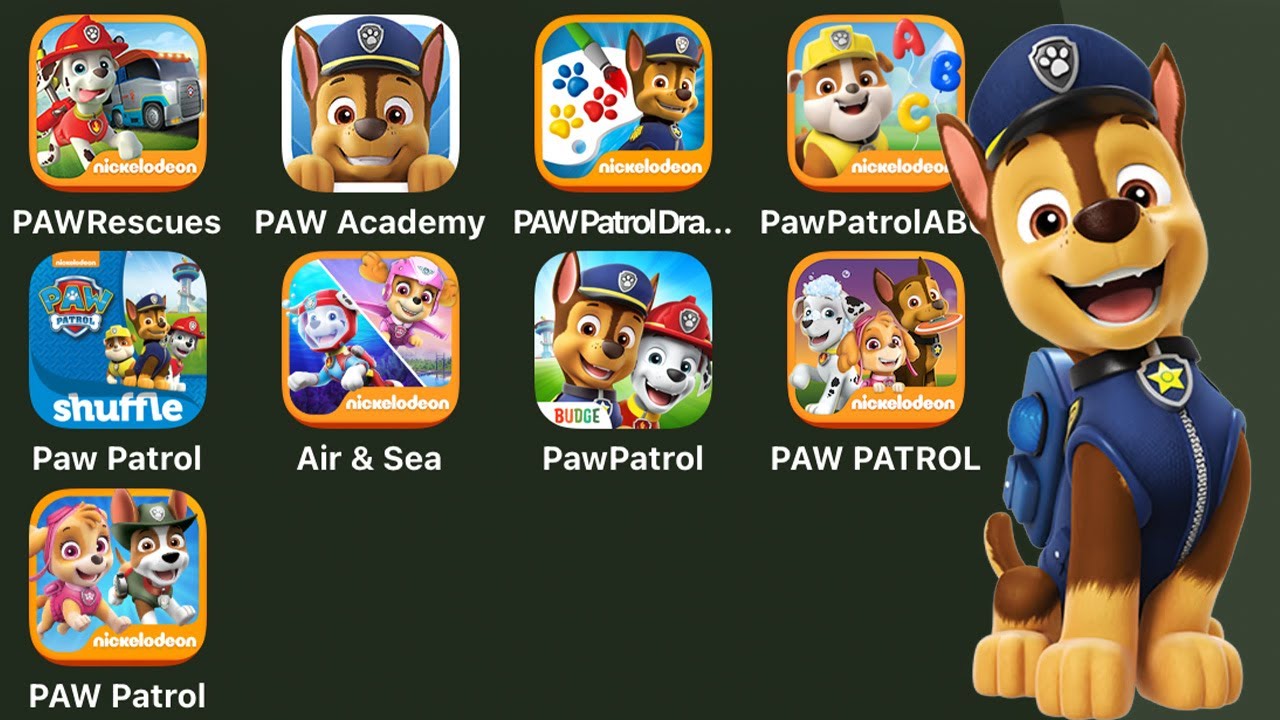 PAW Patrol : Pups to the Rescue - PAW Patrol : Academy - PAW Patrol : Rescue World - Rescue Run