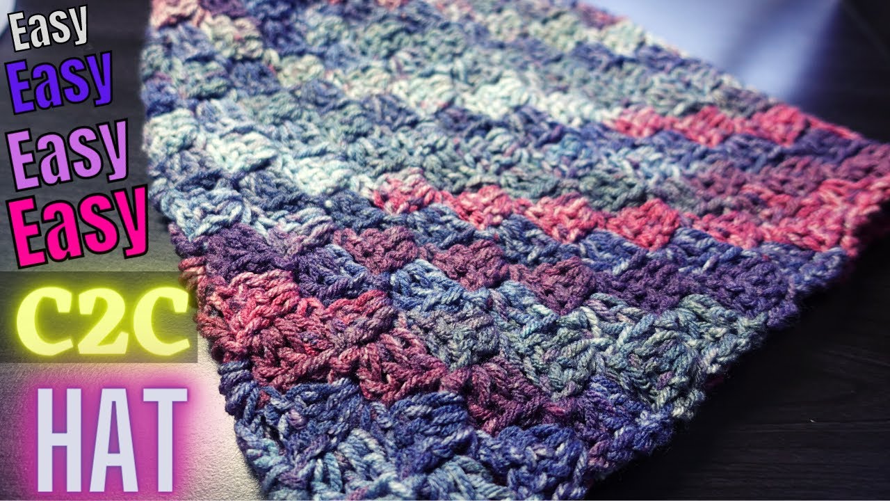 How to Crochet a C2C Men's Crochet Hat -- Corner to Corner Crochet Hat Tutorial (by Atreyu Crochet)