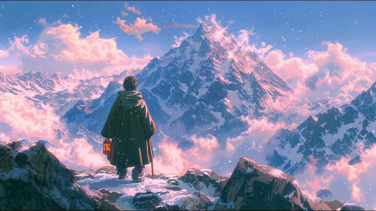 The Hobbit’s Path Through Snowy Mountains | Calm Fantasy Music for Focus & Rest