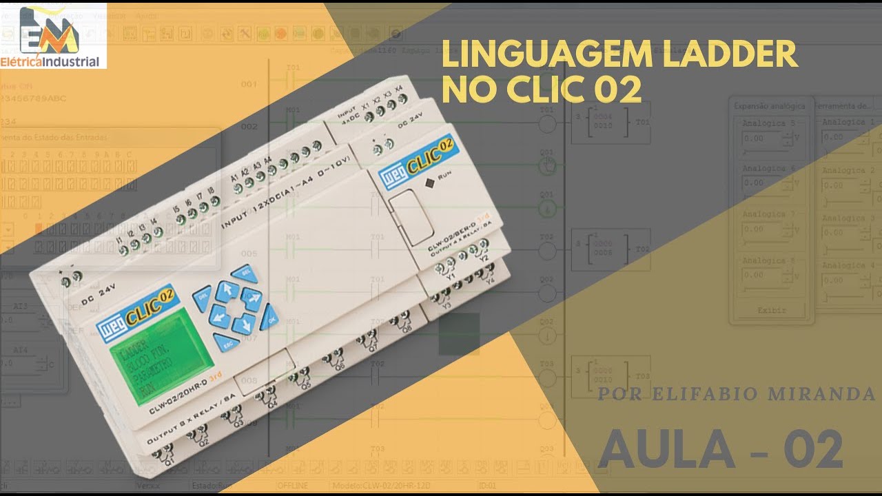 Linguagem LADDER no CLP Clic 02 da Weg. AULA - 02 (PARTIDA DIRETA COM REVERSÃO SIMPLES)