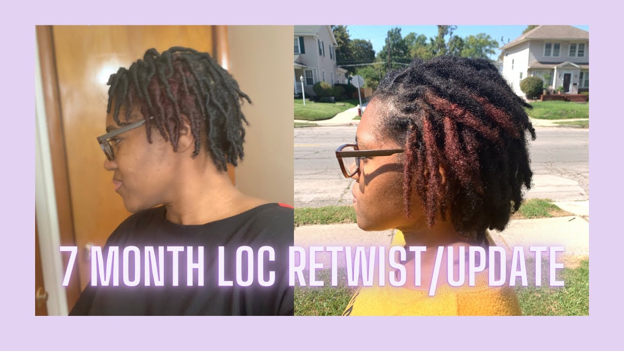 7 Month Loc Retwist + Combining Locs | Finger Coils #locdiaries 