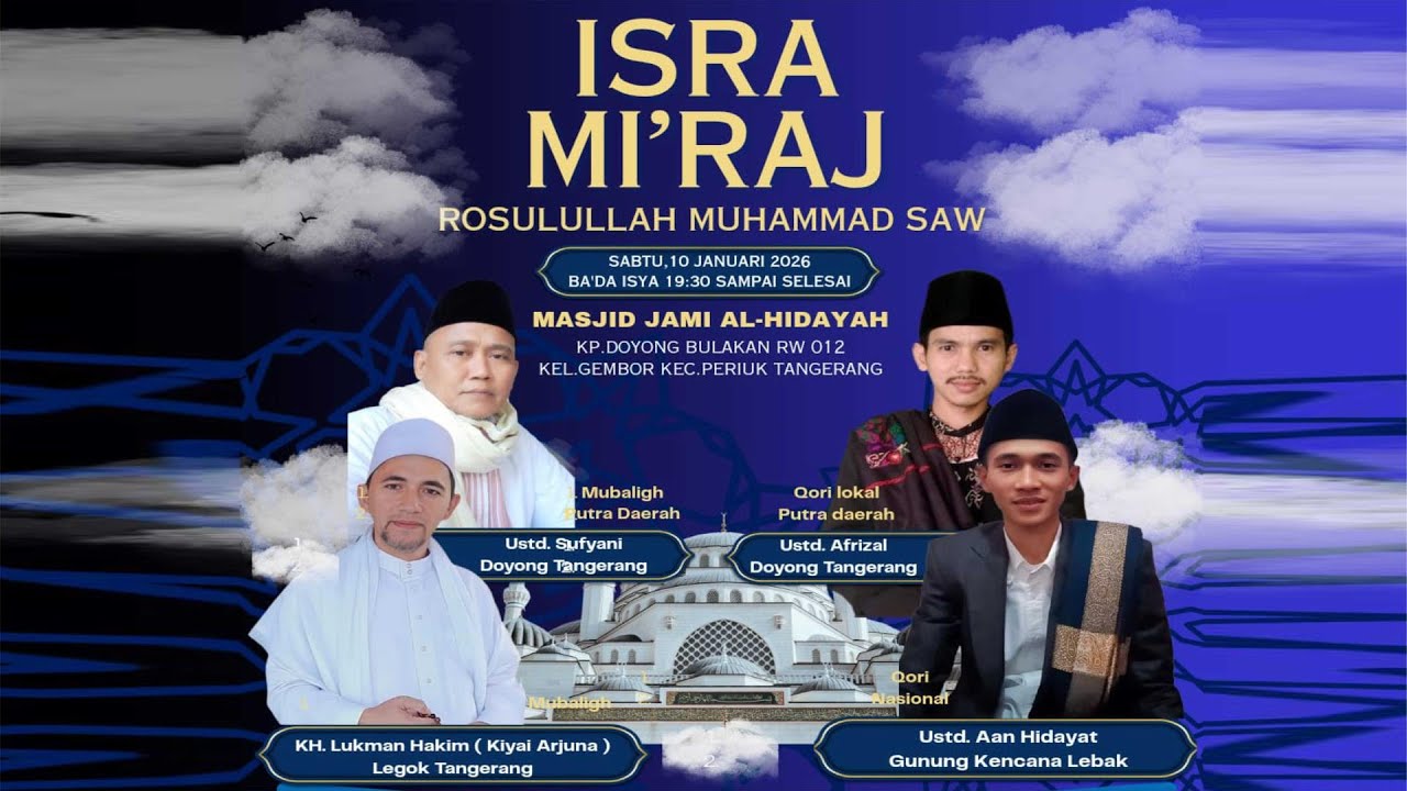 🔴 LIVE - ISRA MI'RAJ NABI MUHAMMAD SAW 1447 H - MASJID JAMI AL-HIDAYAH - DOYONG BULAKAN - GEMBOR