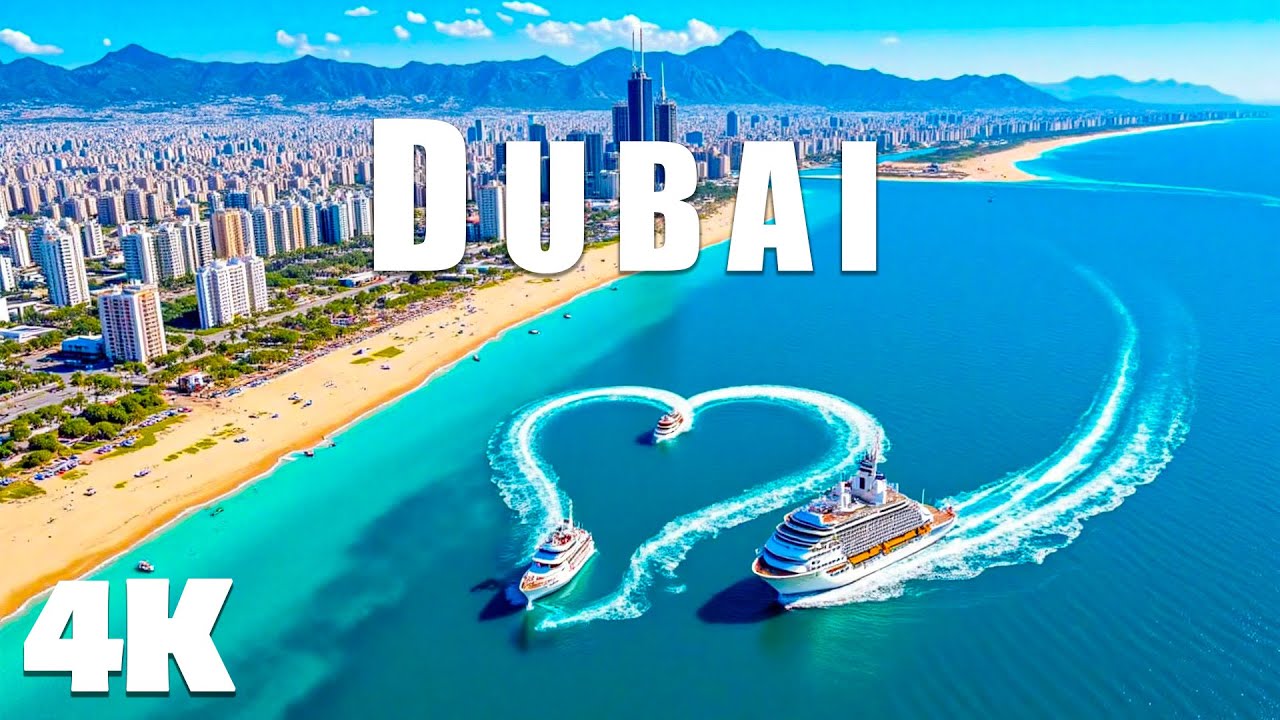 DUBAI 4K - DRONE FOOTAGE ULTRA HD, Explore Hidden Beaches & Caribbean Paradise with Deep House Chill