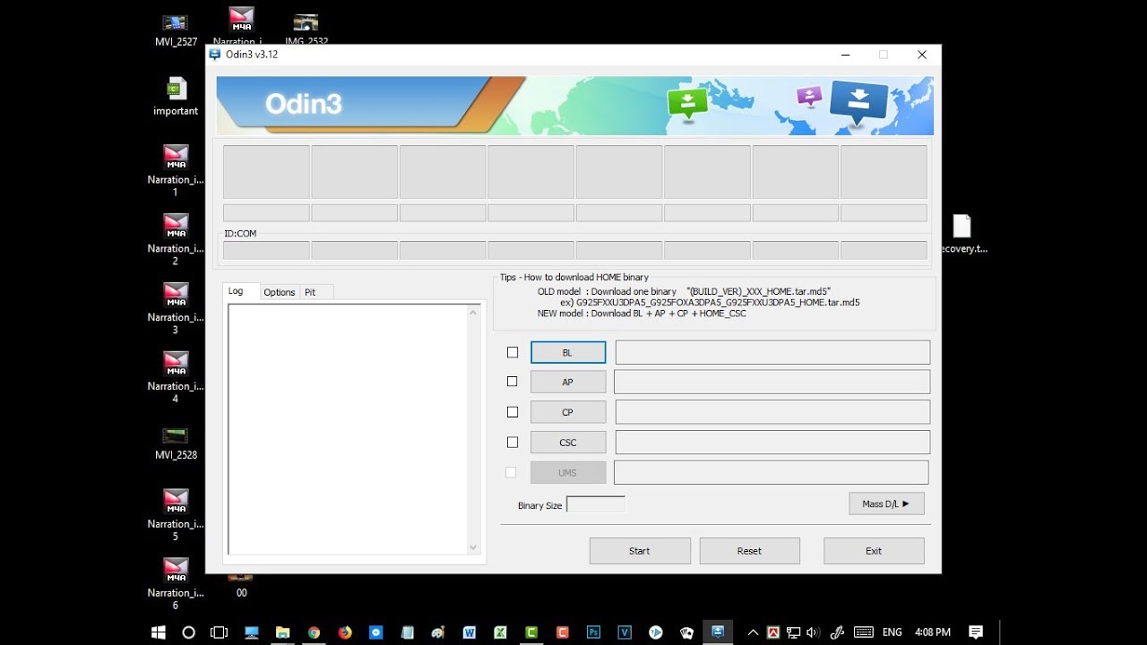 Download & Install ODIN and SAMSUNG USB DRIVER on your PC