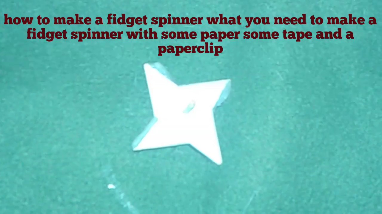 How to make a homemade fidget spinner