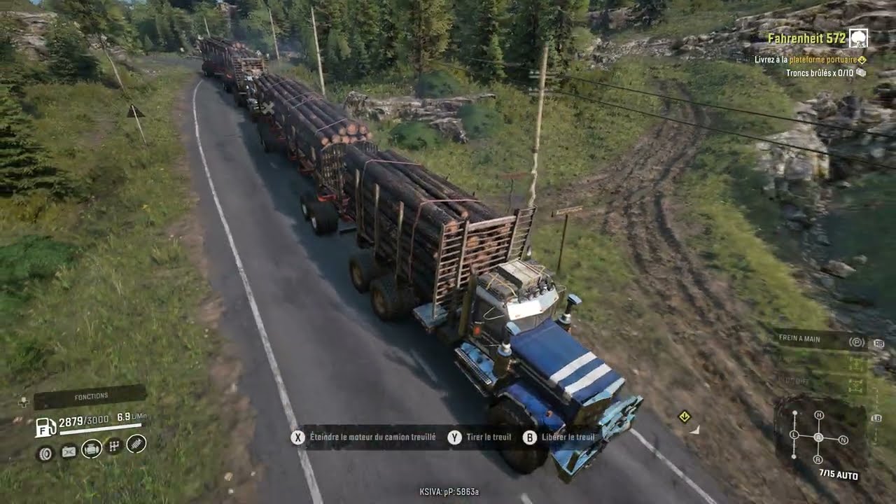 SnowRunner how to save time in logging mission in solo
