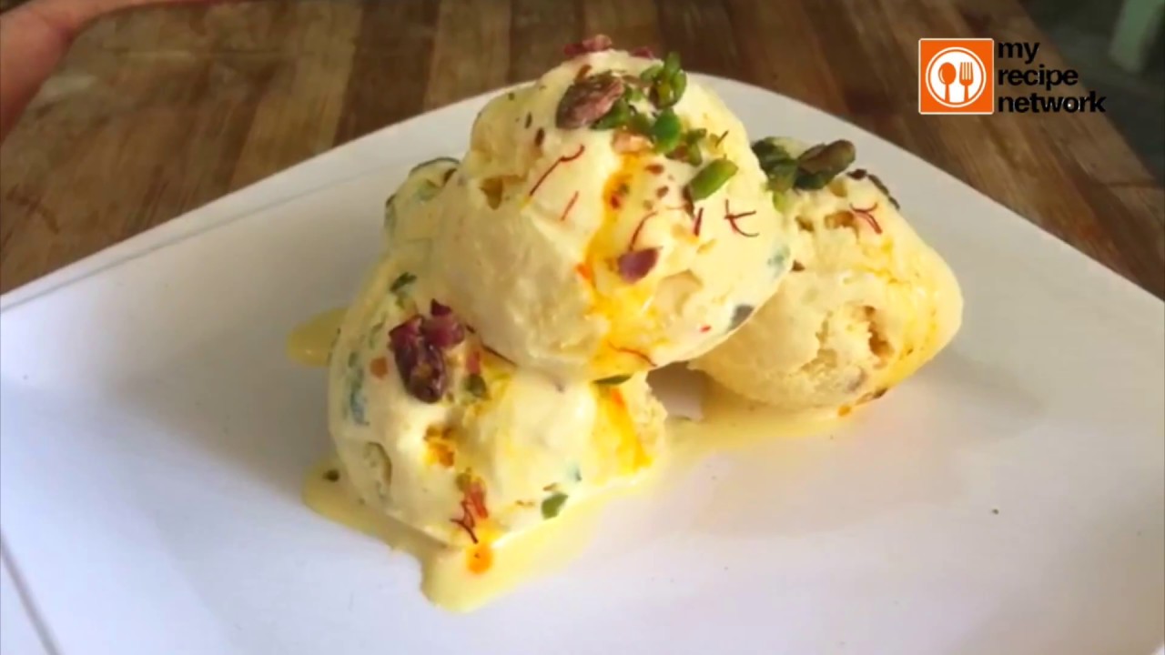 Homemade Kesar Pista Ice Cream Recipe