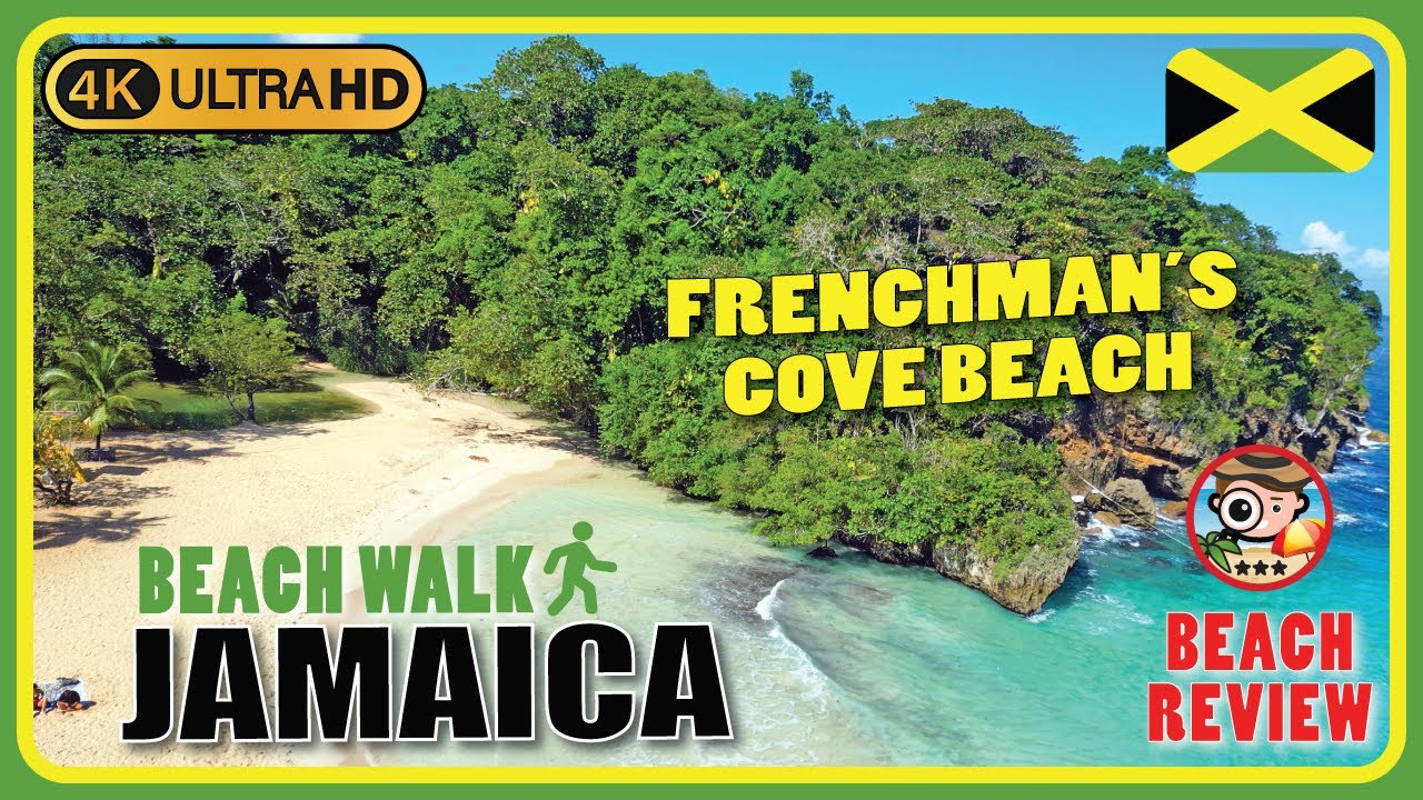 Frenchman's Cove Beach Jamaica 🇯🇲 (Tranquil Hidden Beach!) 4K Walking Tour / Beach Walk & Review