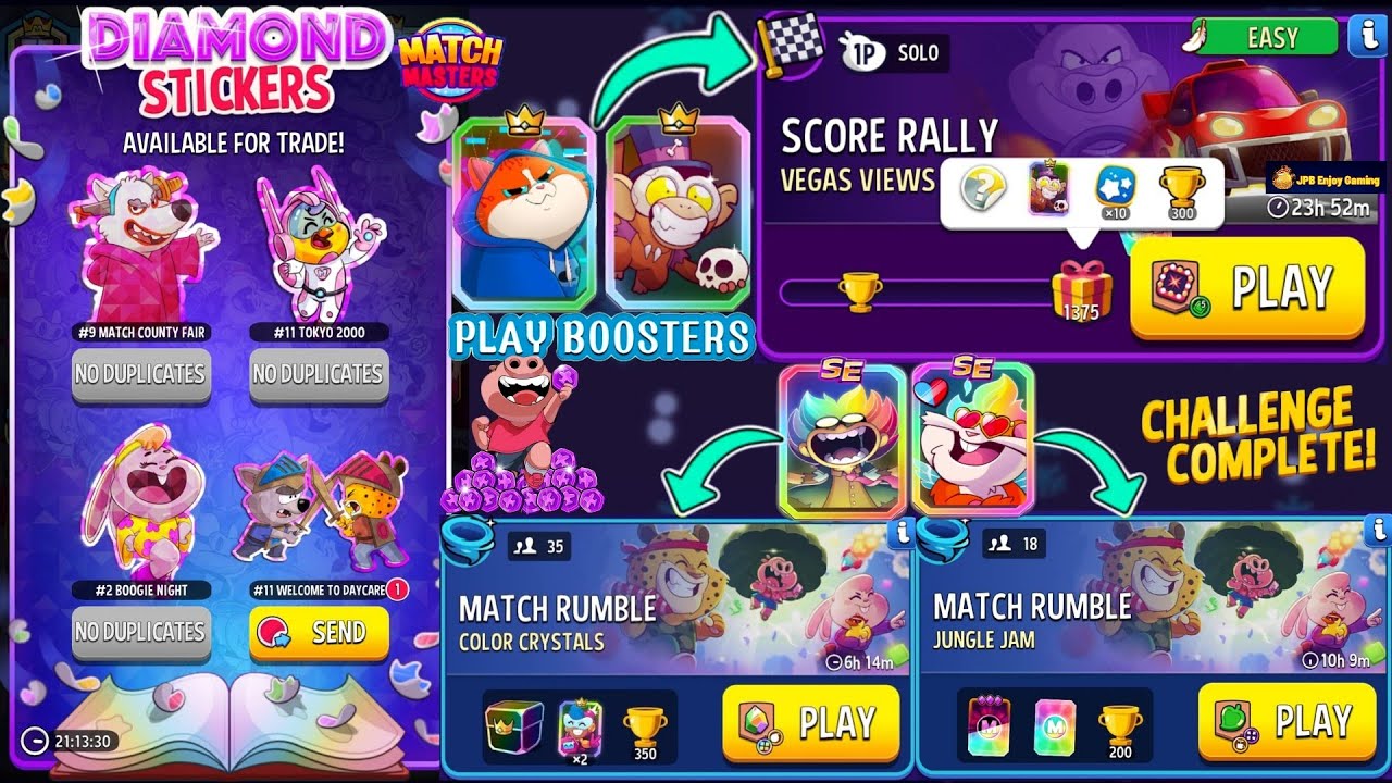 (EASY) Vegas Views+Gimme Green Score Rally Solo Challenge/1375 Score/ Play 2 Match Rumble