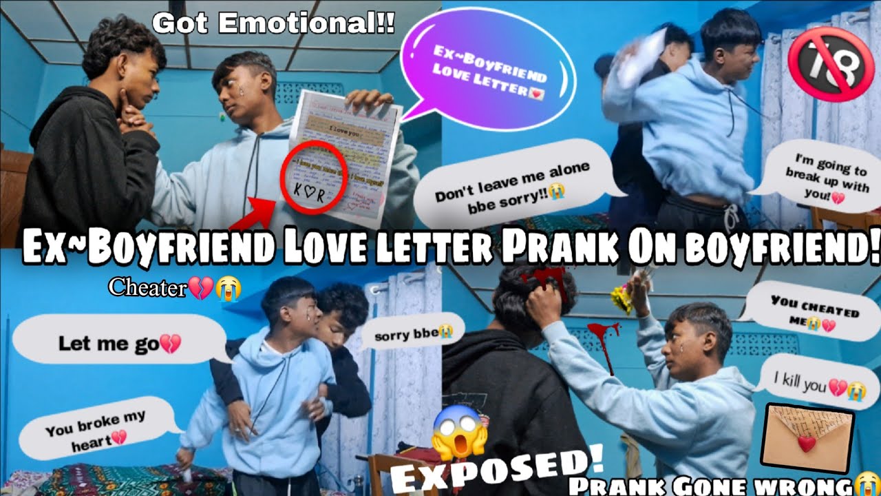 Ex-Boyfriend Love letter Prank On Boyfriend!!😭💌/Cheating Prank on him😰/MY EX Sent me a love letter💔