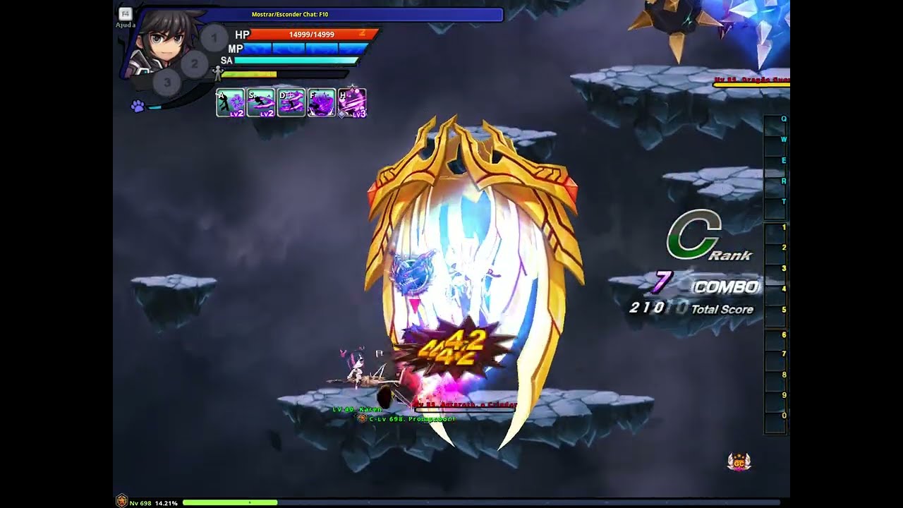 Sieghart Claustro Infinito Estágio 4 - 04:15 Sem poções/Sem mortes - Grand Chase Classic