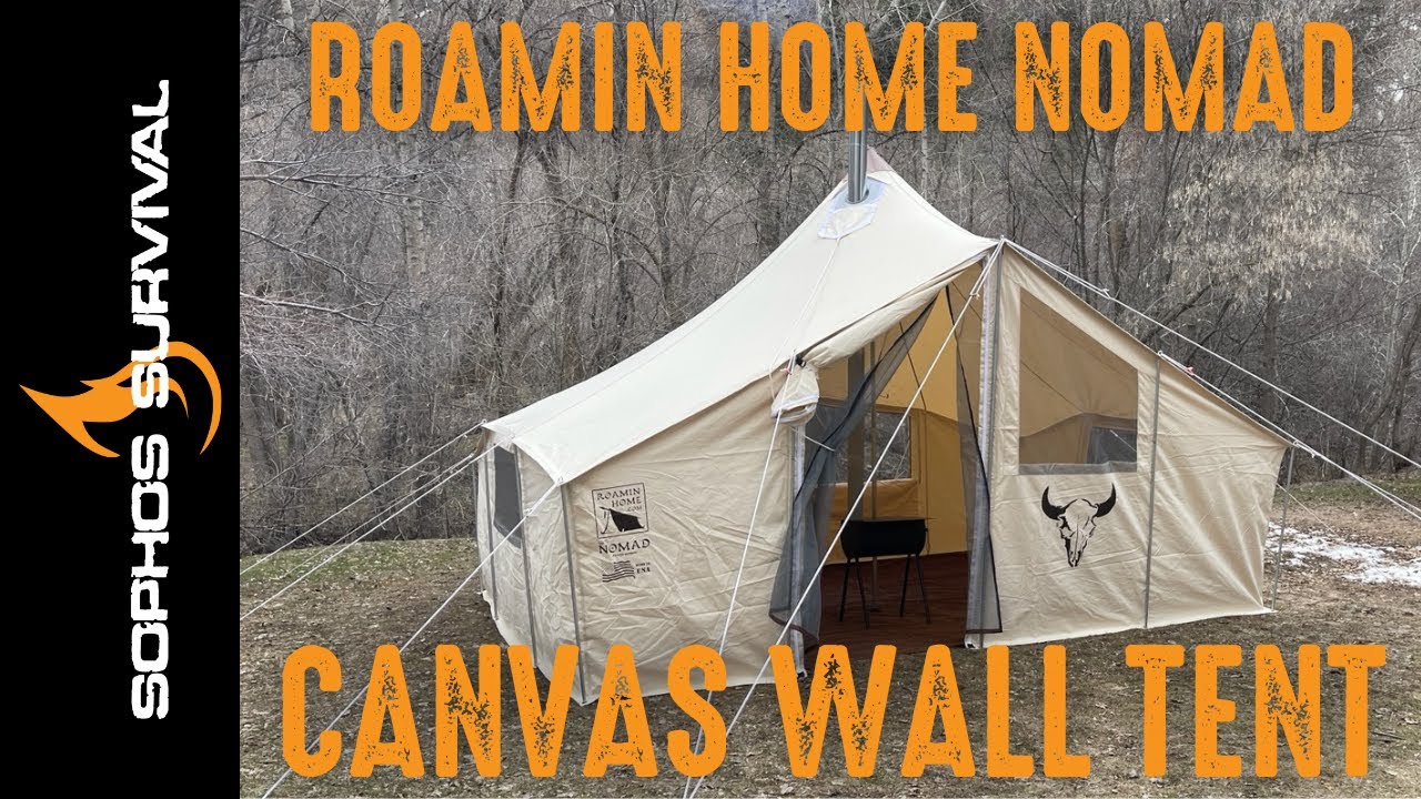 Roamin Home Nomad Canvas Wall Tent - Complete unboxing, setup, takedown, and features