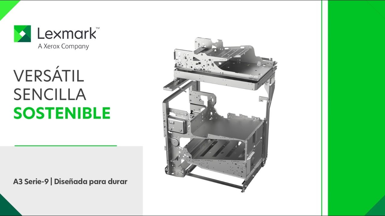 La serie A3 9 de Lexmark es sostenible. - Spanish