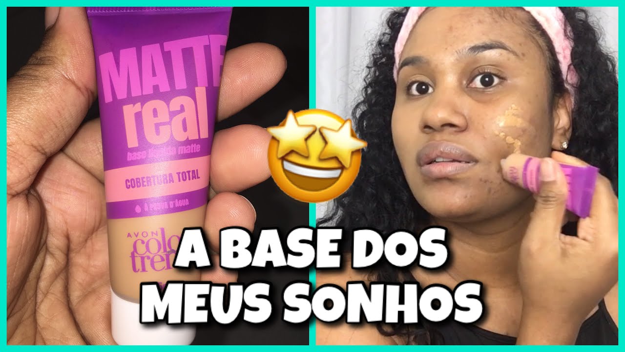 TESTEI A BASE DA AVON MATTE REAL COLOR TREND🤭😱| Rení Alexandrino