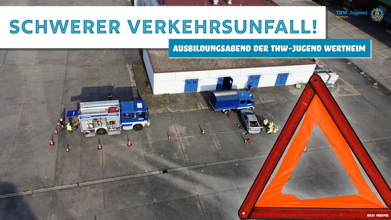 Verkehrsunfall - Person unter PKW! | Ausbildungsabend bei der THW-Jugend
