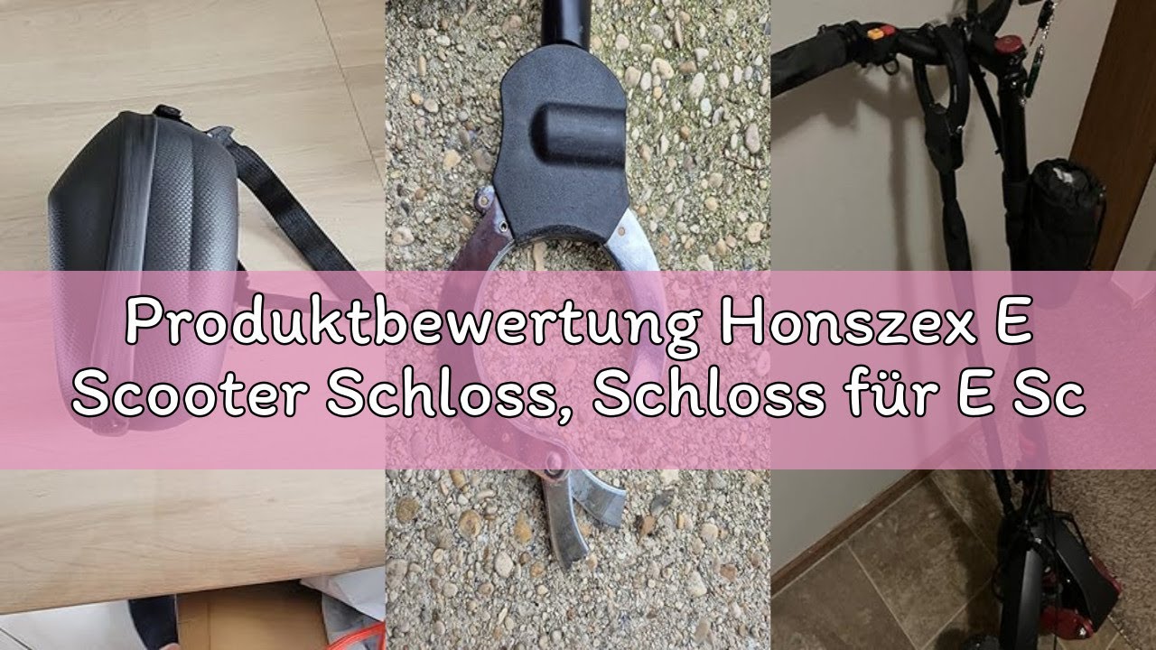 Produktbewertung Honszex E Scooter Schloss, Schloss für E Scooter, Handschellenschloss, 23.62inch Fa