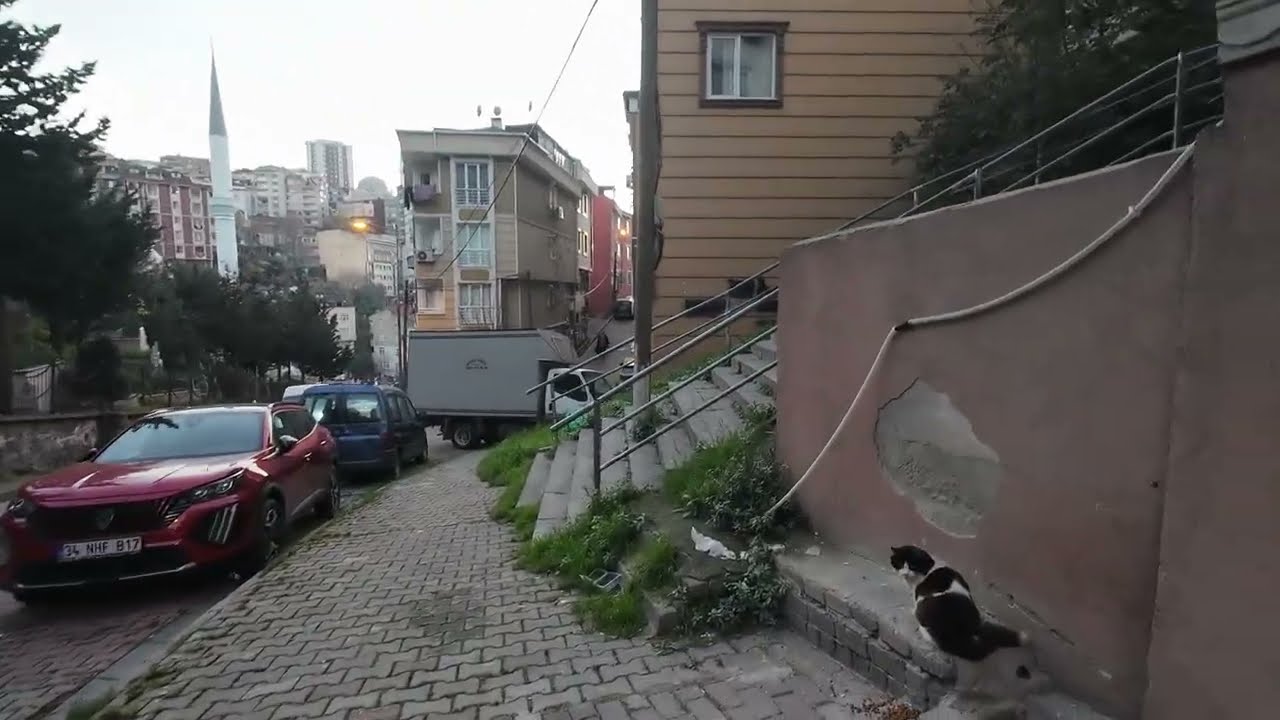 Istanbul Walking Tour - Kağıthane (Aşkın St) - Quiet Residential 4K