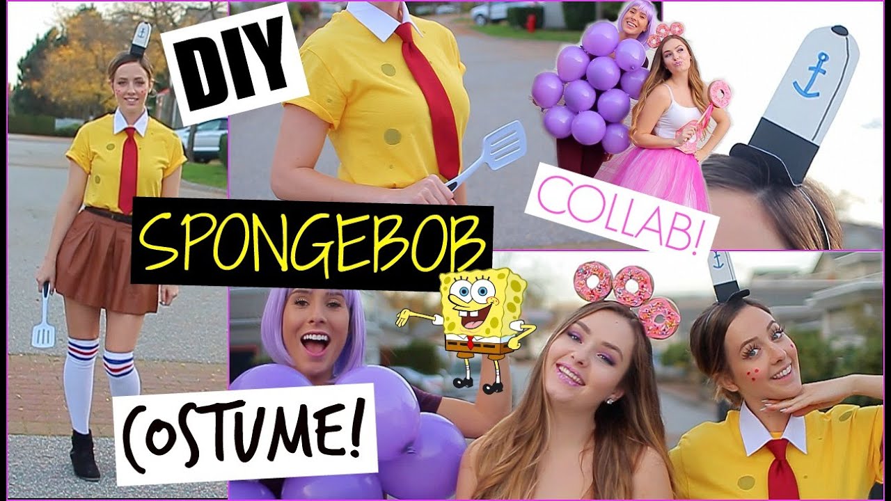 DIY Spongebob Halloween Costume, Makeup & Party Decor!