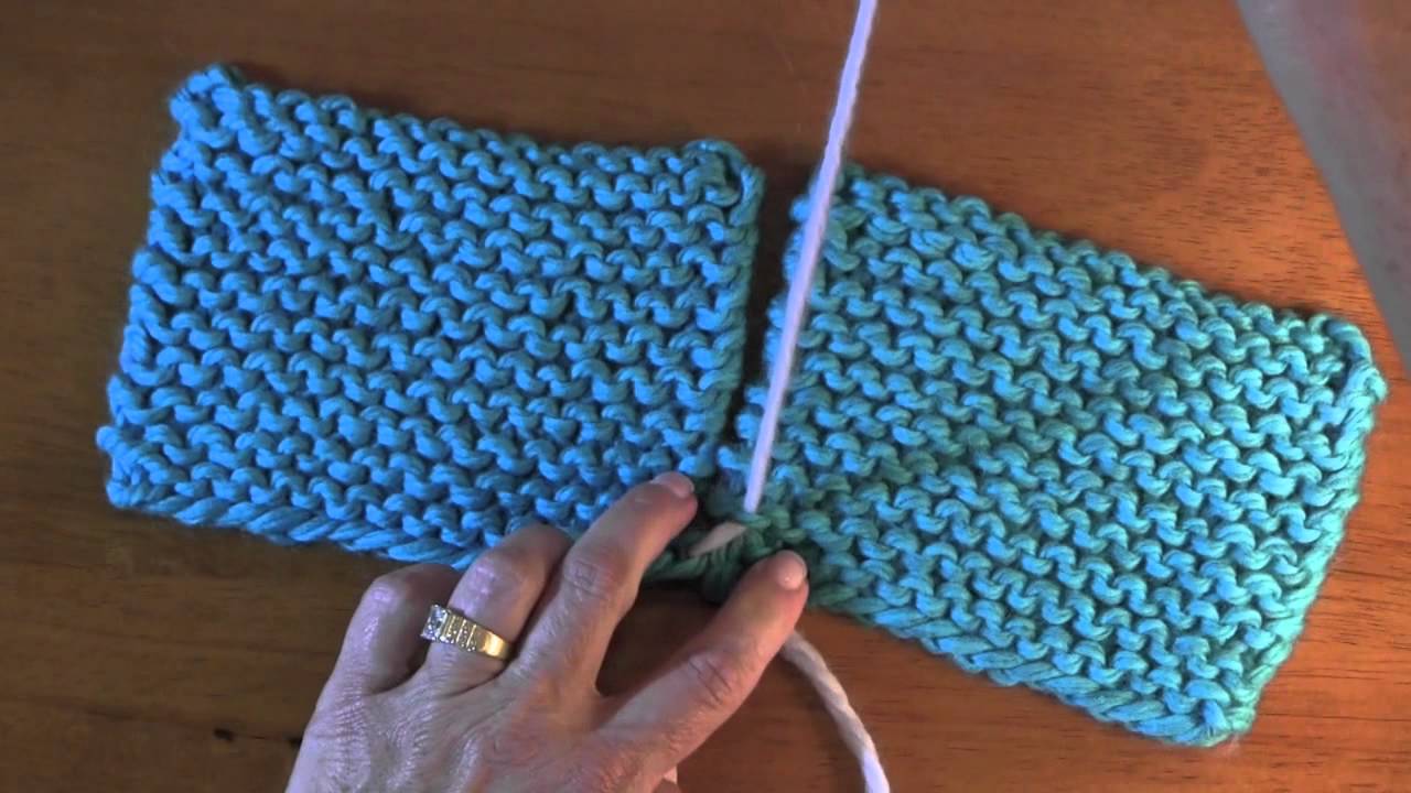 Invisible Mattress Stitch on Garter Stitch seams.