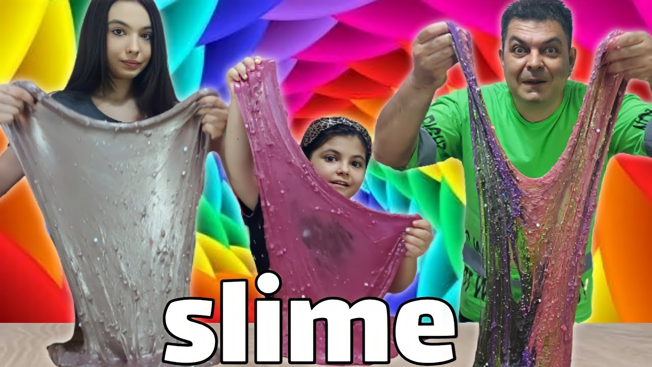 مخلوط کردن چهارده رنگ اسلایم با هم دیگه همراه با چرخ گردون Slime