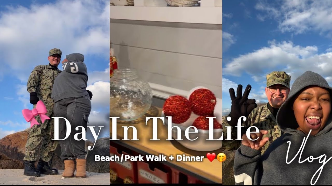 “🎄Vlogmas Day 1 | Who Takes a Beach Walk in Winter? 😂 + Dinner Out”