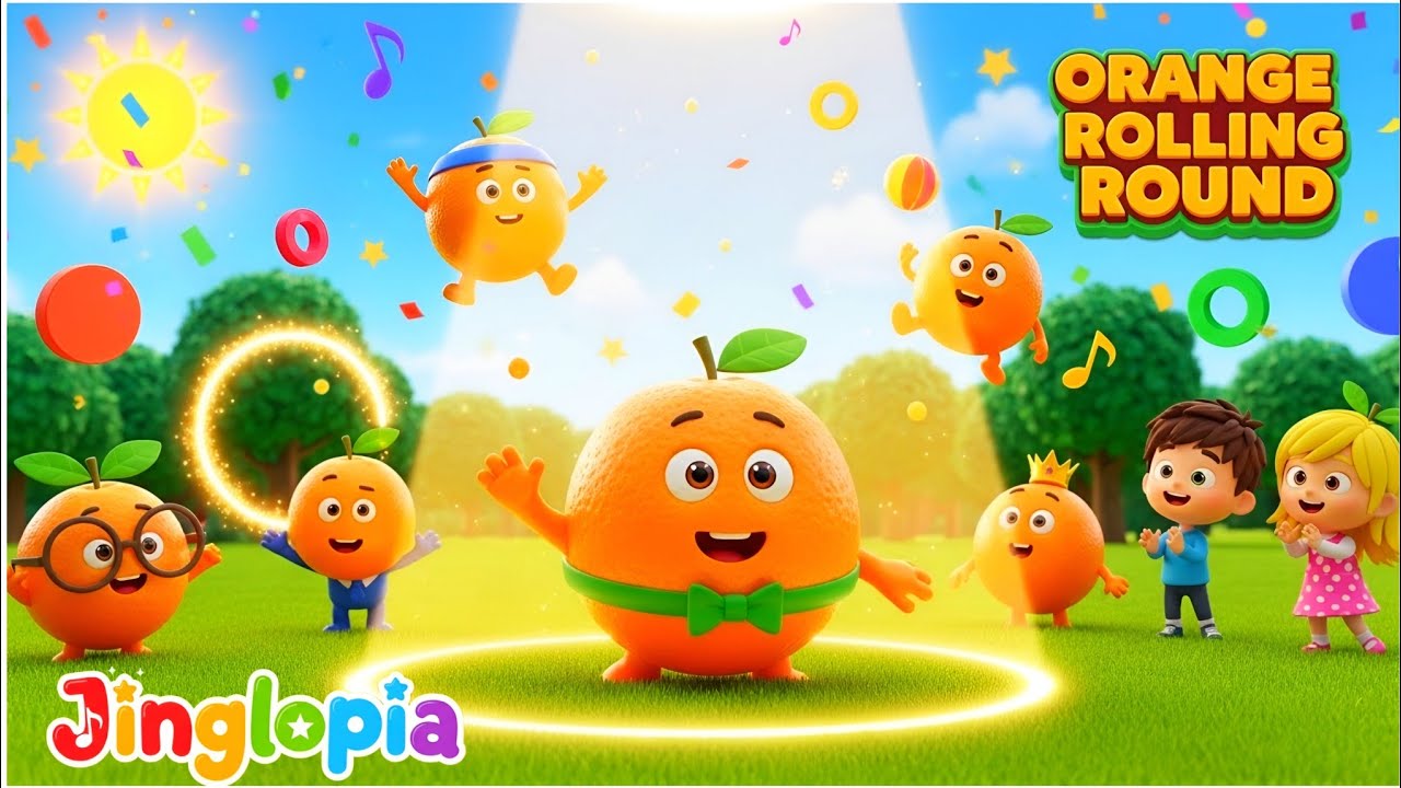 Orange Fruit Song  - Fun Fruit Nursery Rhyme for Kids - Learn Fruits & Colors