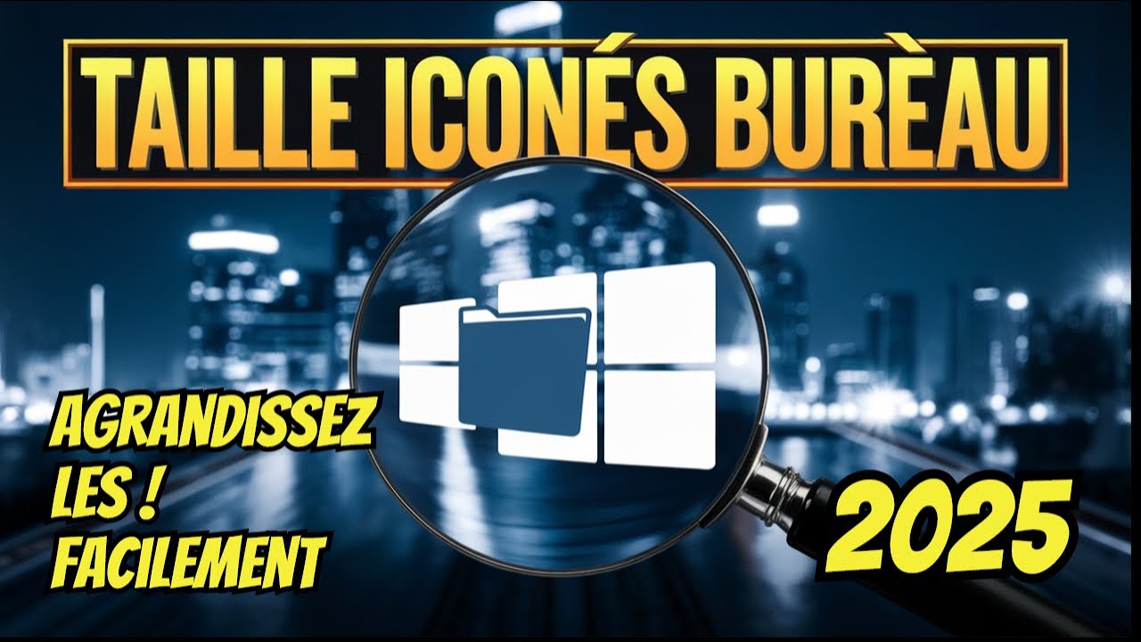 CHANGER la taille des ICONES de WINDOWS 10 et 11 en 2025