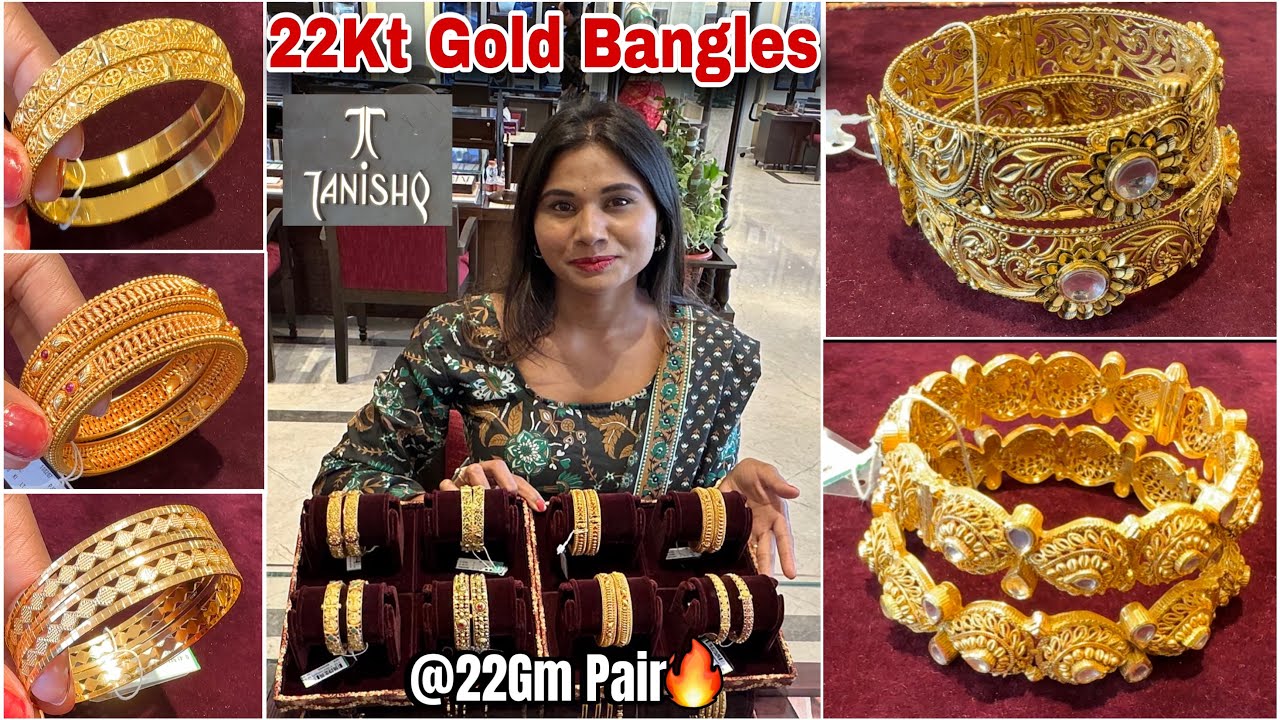 Tanishq Beautiful Gold Bangles Lightweight To Heavyweight Designs With Weight & Price| Gold Bangles|